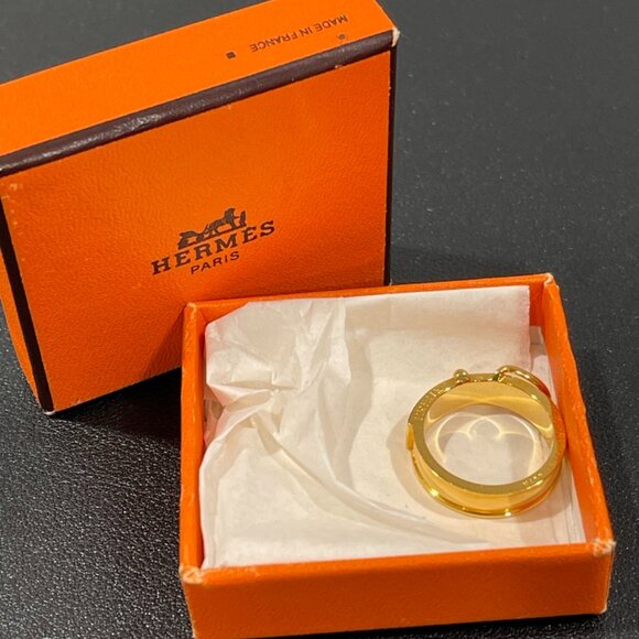 Hermes Knot Scarf Ring Gold (JB1255) - Picture 1 of 3